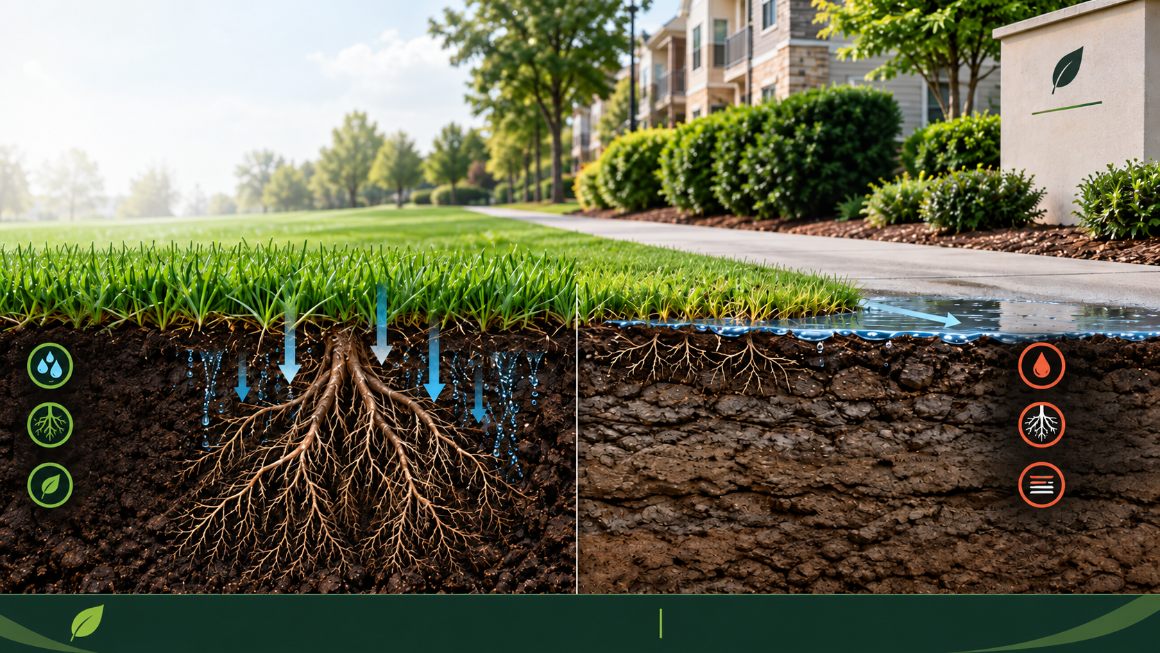 The Problem Under Your Feet: How Compacted Soil Damages Commercial Landscapes